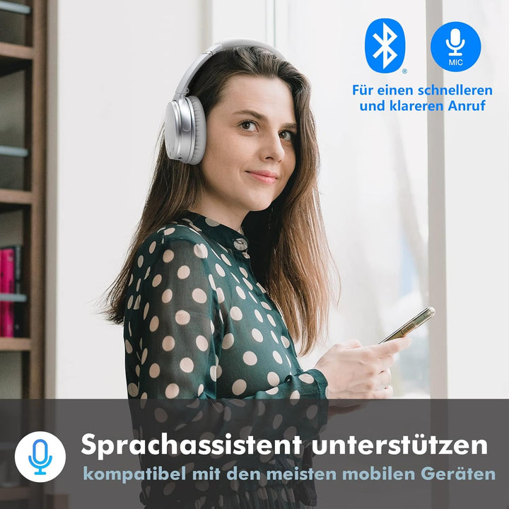 Srhythm NC35 Active Noise Cancelling Kopfhörer Kabellos Bluetooth - LDAC Modus, Schnellladung, 50+ W