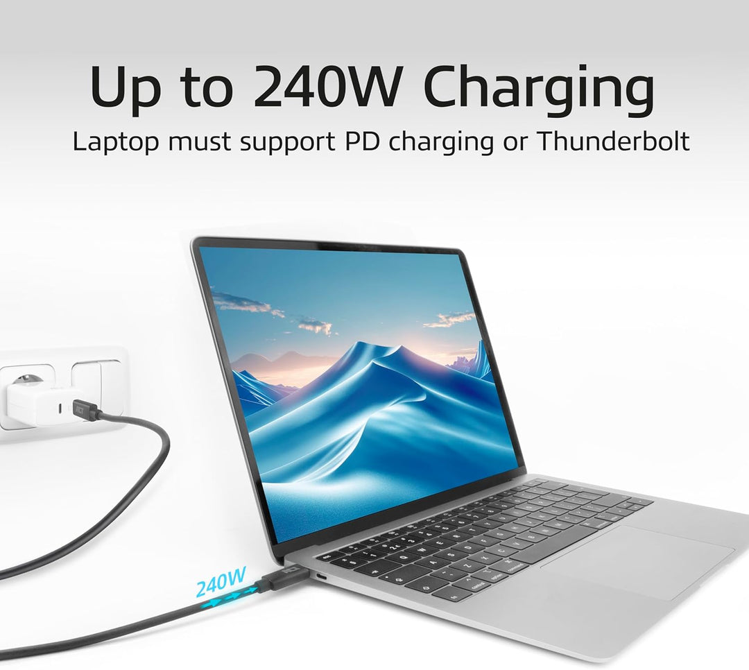 ACT USB 4 Type C, Thunderbolt 3, 20Gbps USB C Video Kabel, 4K@60Hz Video für Monitor, EPR 240W Laden