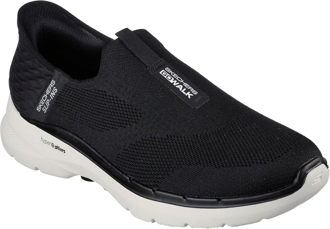 Skechers Herren Go Walk 6-Easy On Sneakers 41 EU Schwarz, 41 EU Schwarz