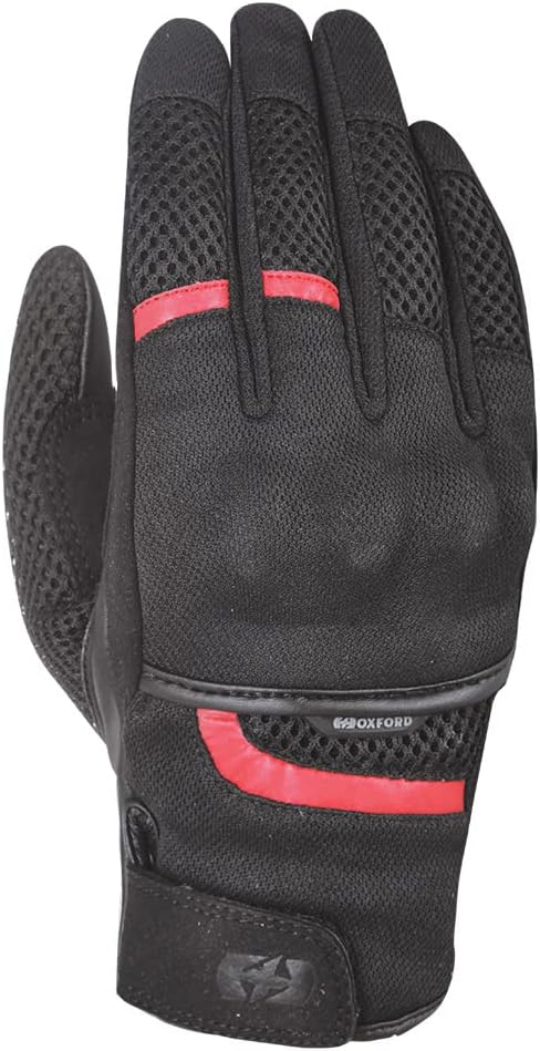 Oxford Brisbane Air Motorradhandschuhe (Black/Red,M)