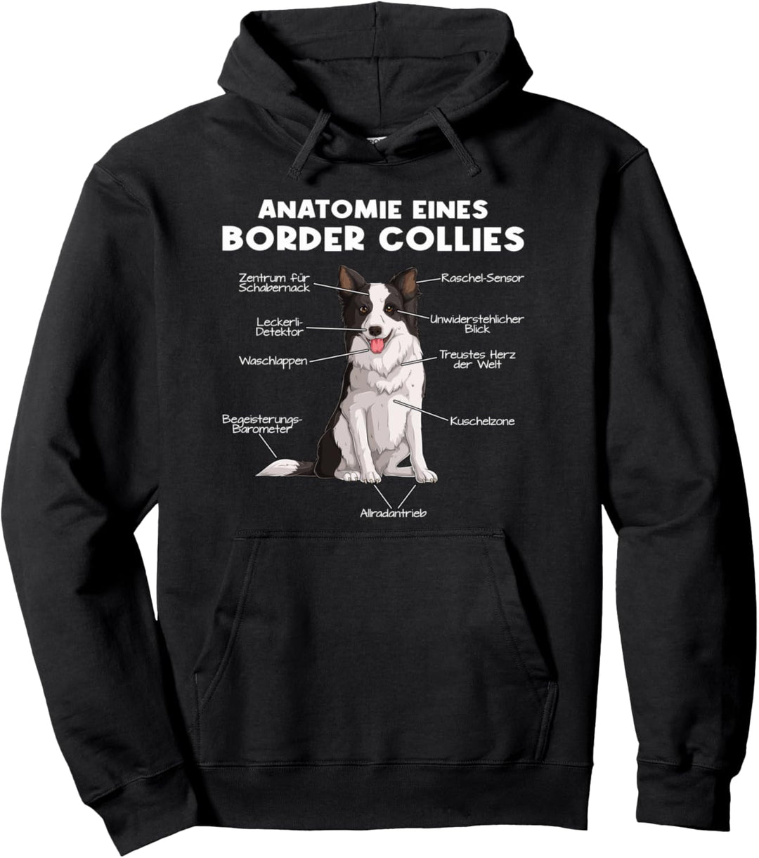 Anatomie Eines Border Collies | Hund Lustiges Border Collie Pullover Hoodie