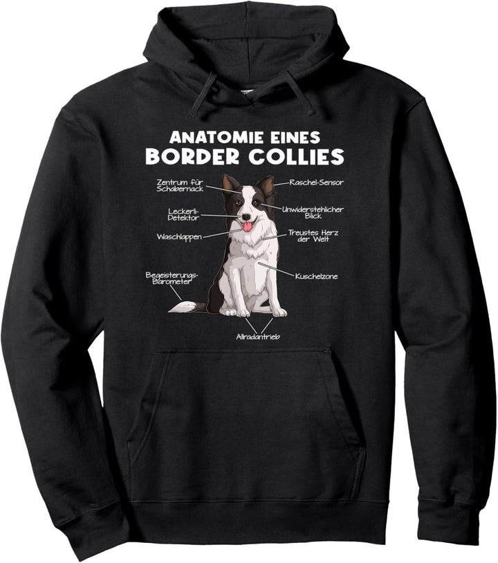 Anatomie Eines Border Collies | Hund Lustiges Border Collie Pullover Hoodie