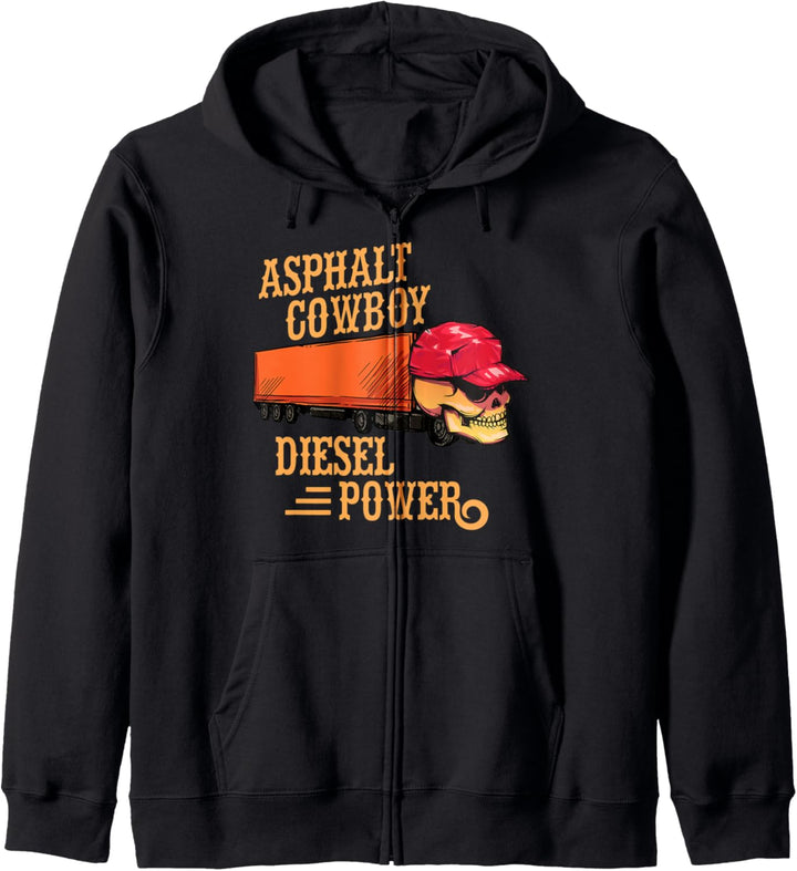 Trucker Truck Driver Diesel Trucks Power Asphalt Cowboy Kapuzenjacke