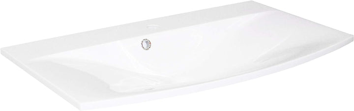 FACKELMANN Waschbecken Lugano/Waschtisch aus Gussmarmor/Masse (B x H x T): ca. 80 x 16 x 46 cm/hochw