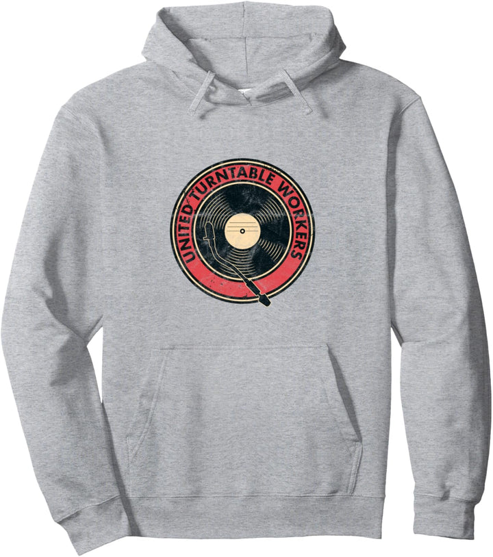 United Turntable Workers DJ Plattenspieler Vinyl Nerd Analog Pullover Hoodie