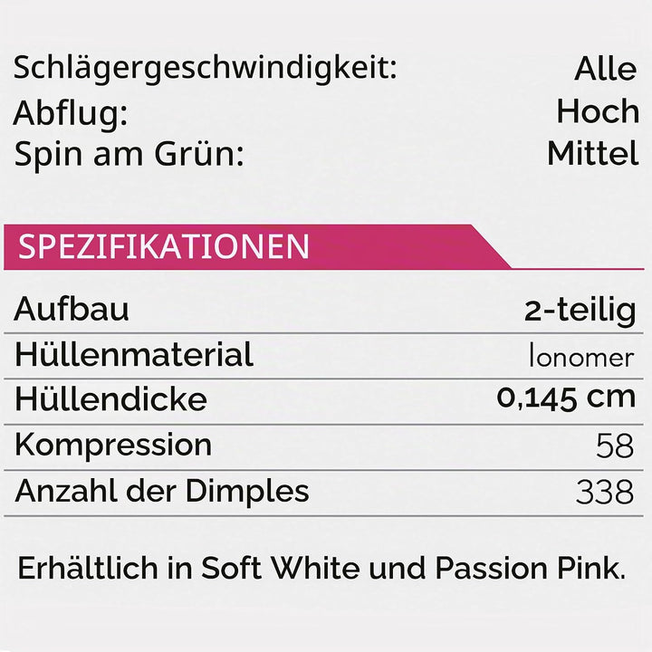 Srixon Soft_Feel_Lady_8 Golfbälle Uniq Size Weiss, Uniq Size Weiss