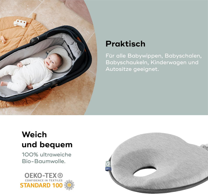Babymoov Lovenest Orginal Smokey Baby Kopfkissen gegen Plagiozephalie, von einem franz. Kinderarzt e