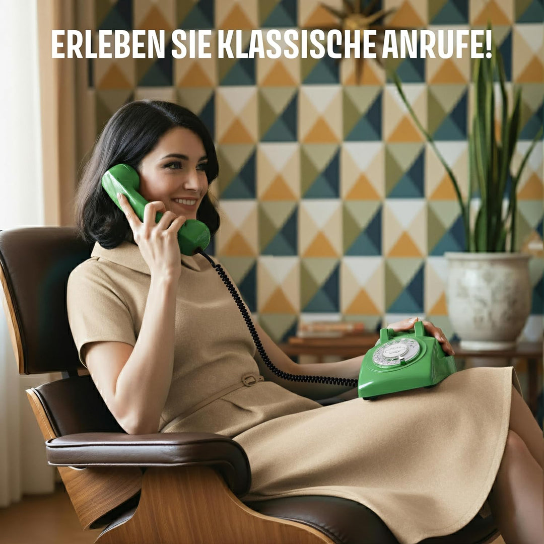 Retro Telefon Wählscheibe/Festnetztelefon Retro/Telefon mit Schnur/Telefon mit Wählscheibe/Telefon R