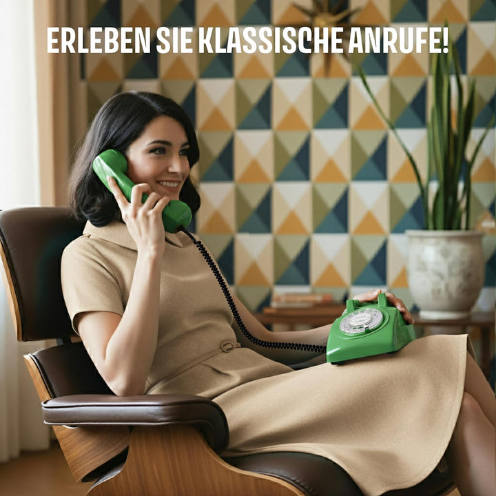 Retro Telefon Wählscheibe/Festnetztelefon Retro/Telefon mit Schnur/Telefon mit Wählscheibe/Telefon R