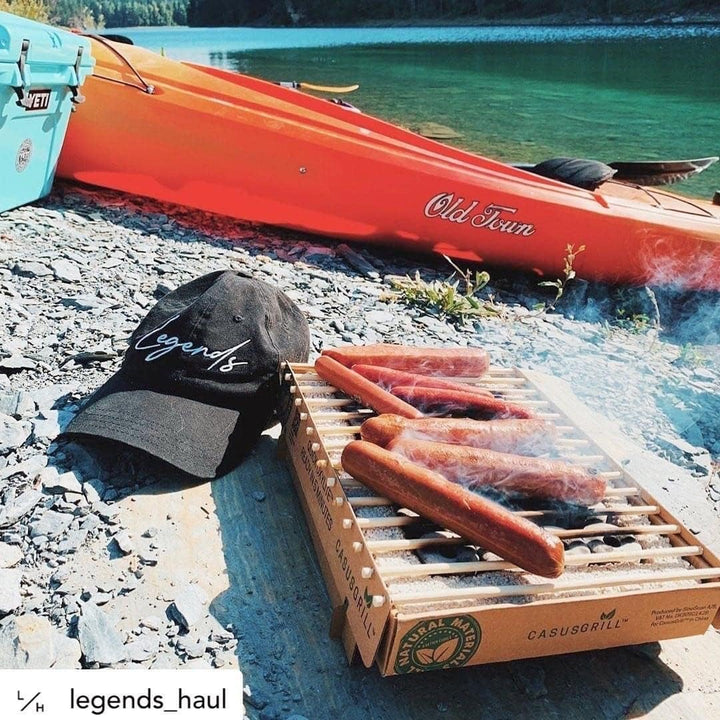 Öko Einweggrill (5 Stück) - Das Original - Einmalgrill für Camping Strand Park 100% Nachhaltig 50% w