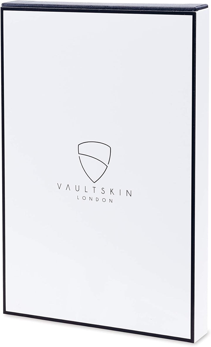 Vaultskin Kensington Reisepasshülle aus Leder mit RFID-Schutz (Matt Schwarz), Matt Schwarz