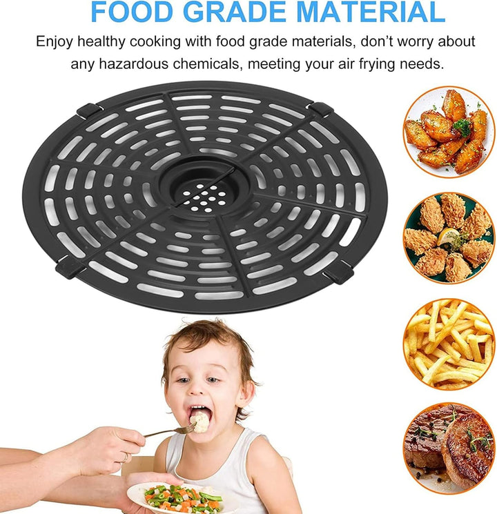 Fritteuse Ersatztablett, Ersatz Grillpfanne für Luftfritteuse, Runde Hitzebeständig Antihaftbeschich