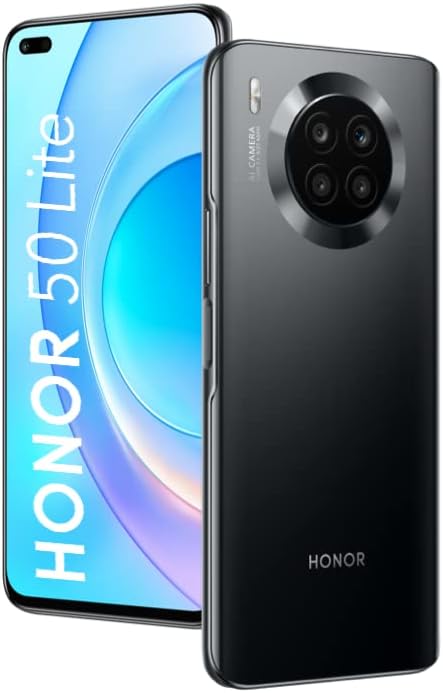 HONOR 50 Lite Smartphone, 6+128 GB Handy, 6,67-Zoll-FullView-Anzeige, 64-MP-Vierfachkamera, 66-W-Sup