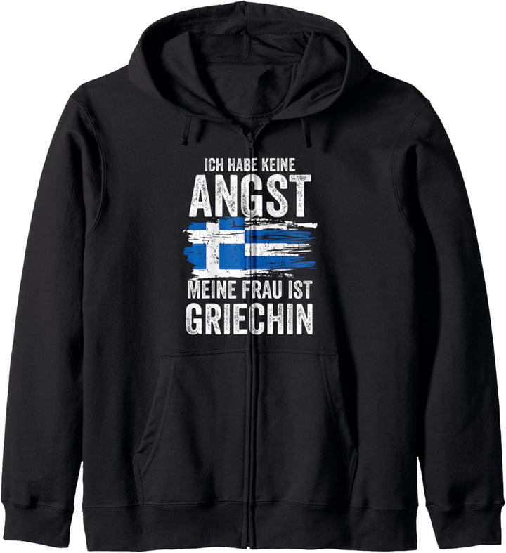 Griechische Frau Griechin Griechenland Griechen Kapuzenjacke