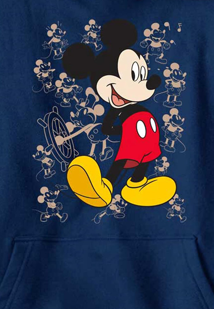 Disney Jungen Klassischer Hoodie Von Mickey Many Mickeys, Heather Navy, S