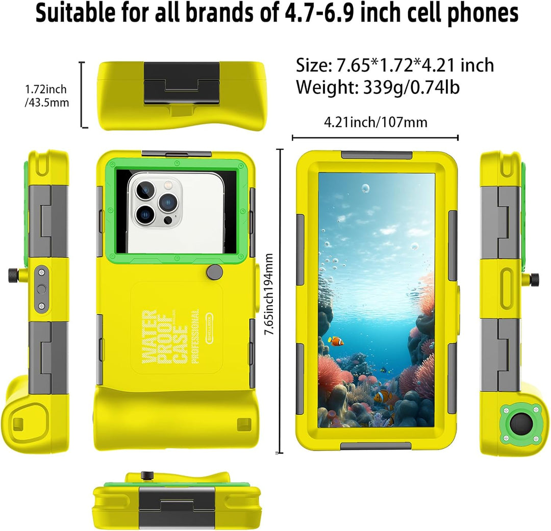 2025 wasserdichte Handyhülle, 15 m/50 Fuss Professionelle Unterwasser-Handyhülle für iPhone 16/15/14