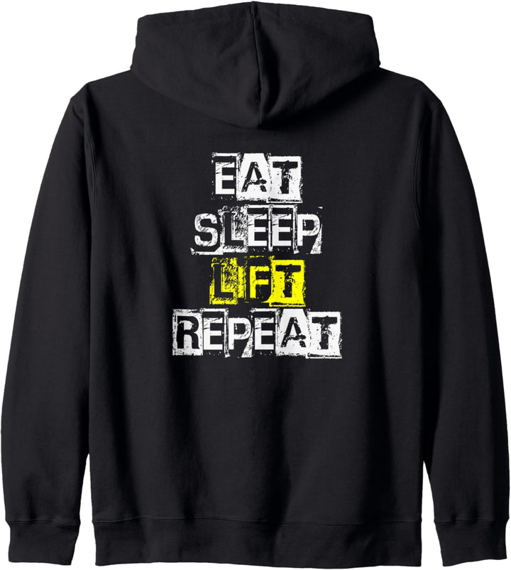 Eat Sleep Lift Repeat - Weightlifting Bodybuilding Fitness Kapuzenjacke