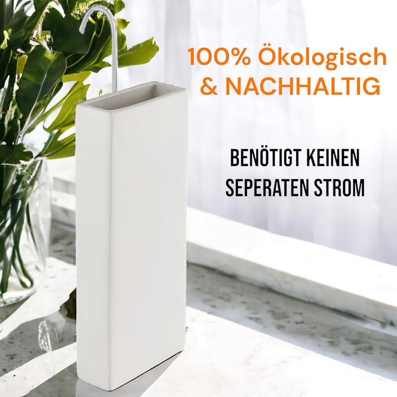 Luftbefeuchter für Heizung Set inkl. Haken - Keramik Wasserverdunster - beige matt - Wasserverdunste