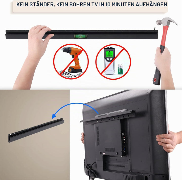 TV Wandhalterung, Ultraslim Fernsehen Halterung Wand für 22-55 Zoll Flach &amp; Curved Fernseher oder Mo