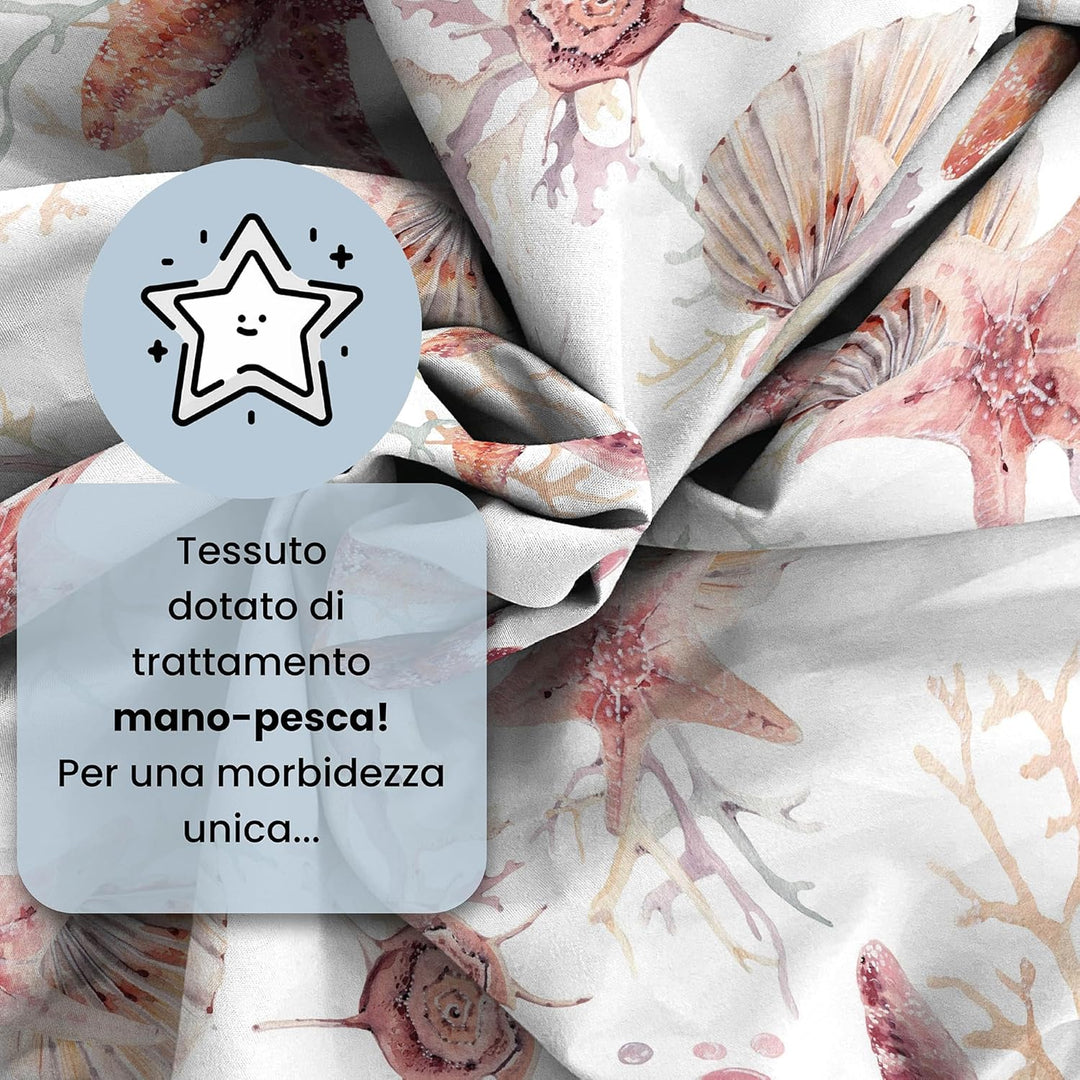 Italian Bed Linen MB Home Italy “Fantasy” Bettwäsche-Set, Starfish, Doppelbett Starfish Doppelbett,