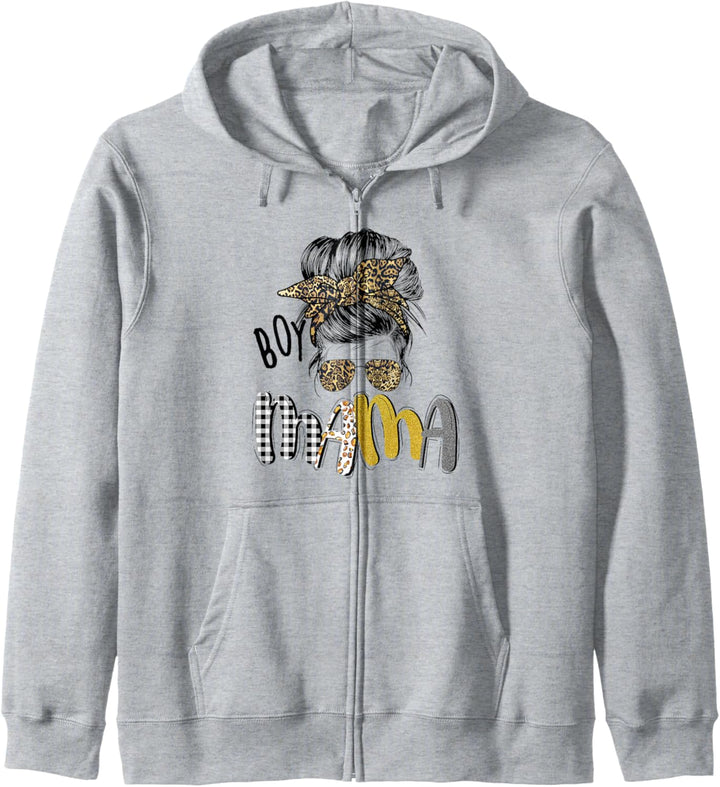 Boy Mama Shirt für Jungen mit Leopardenmuster Kapuzenjacke