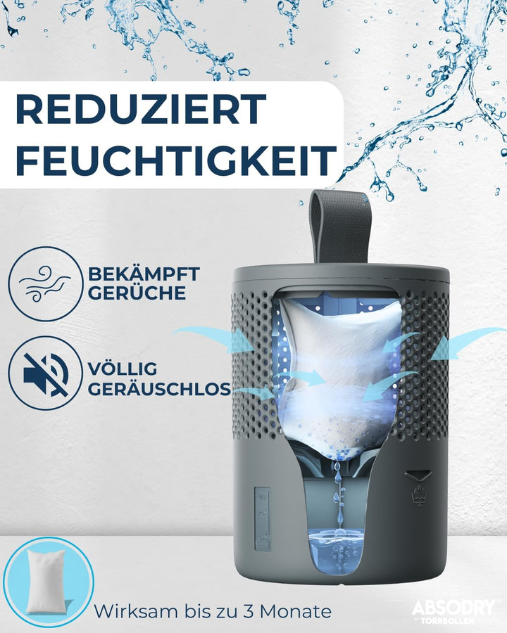 AbsoDry - Luftentfeuchter Nachfüllpack 12x600g - AbsoDry kompatibel - Verhindert Geruch &amp; bindet Feu