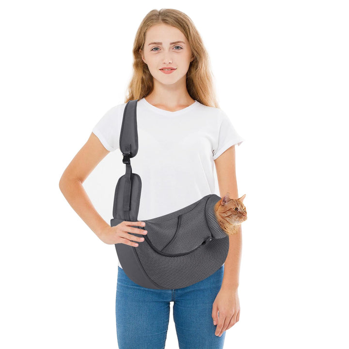 PETCUTE Hundetragetasche,Tragbar Verstellbare Tragetasche Hund, Atmungsaktives Mesh Hundetasche mit