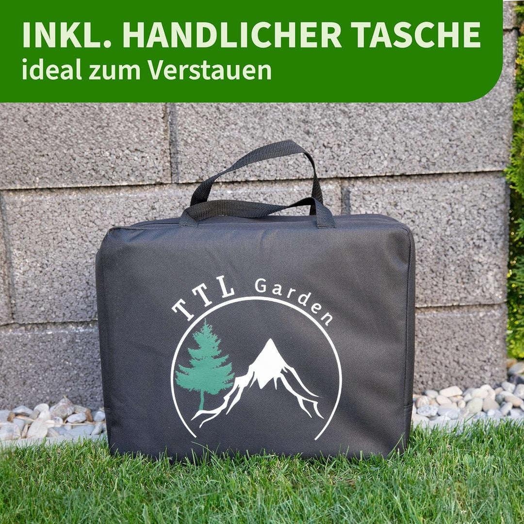 TTL Garden 123x61x75cm Premium Gartenmöbel Abdeckung - 600D Oxford Gewebe wasserdicht mit Schnallen