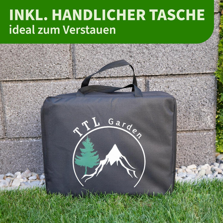 TTL Garden 123x61x75cm Premium Gartenmöbel Abdeckung - 600D Oxford Gewebe wasserdicht mit Schnallen