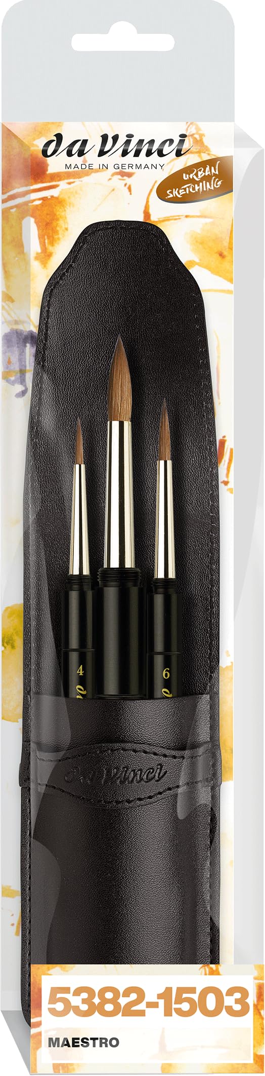 Da Vinci 5382-1503 Reisepinselset Rotmarder Aquarellpinsel, 2010-04-06 00:00:00 Kolinsky-Reise-Set 1