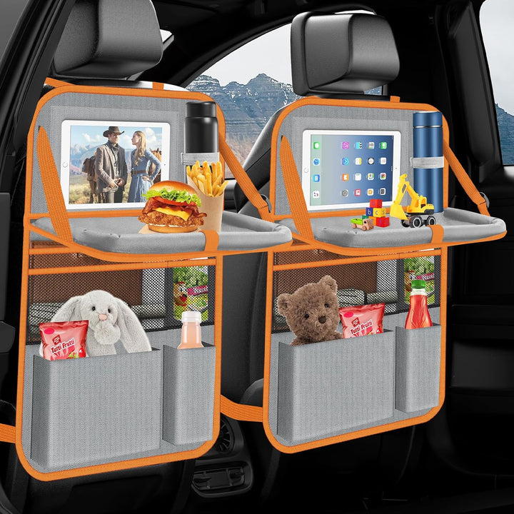 Oneyus Auto Organizer, 2 Stück Autositz Organizer Grosse Rückenlehnenschutz Auto Kinder Multifunktio