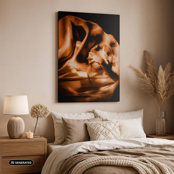 Bilder auf Leinwand Nackte Frau Akt Modell Photofitness Leinwandbild mit Rahmen 45x80cm Wandbilder D
