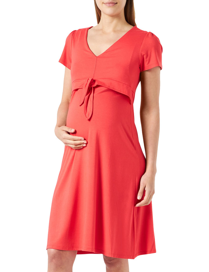 Noppies Damen Dress Cali Nursing Short Sleeve Kleid 40 Bittersweet - P086, 40 Bittersweet - P086