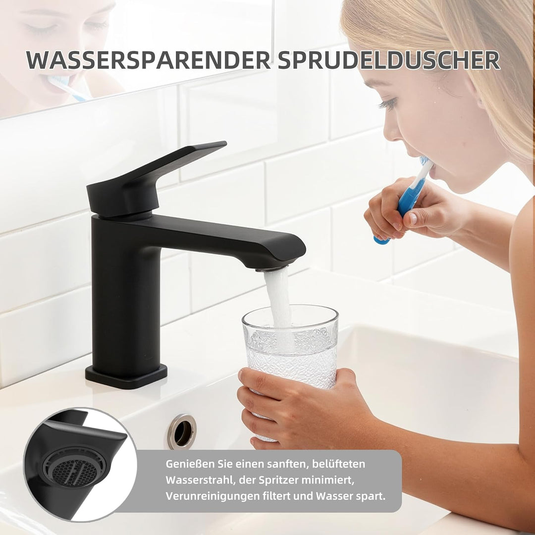 BELZ Wasserhahn Bad,Waschtischarmatur Einhandmischer Armatur Waschbecken mit Auslauf Höhe 82 MM,Wass