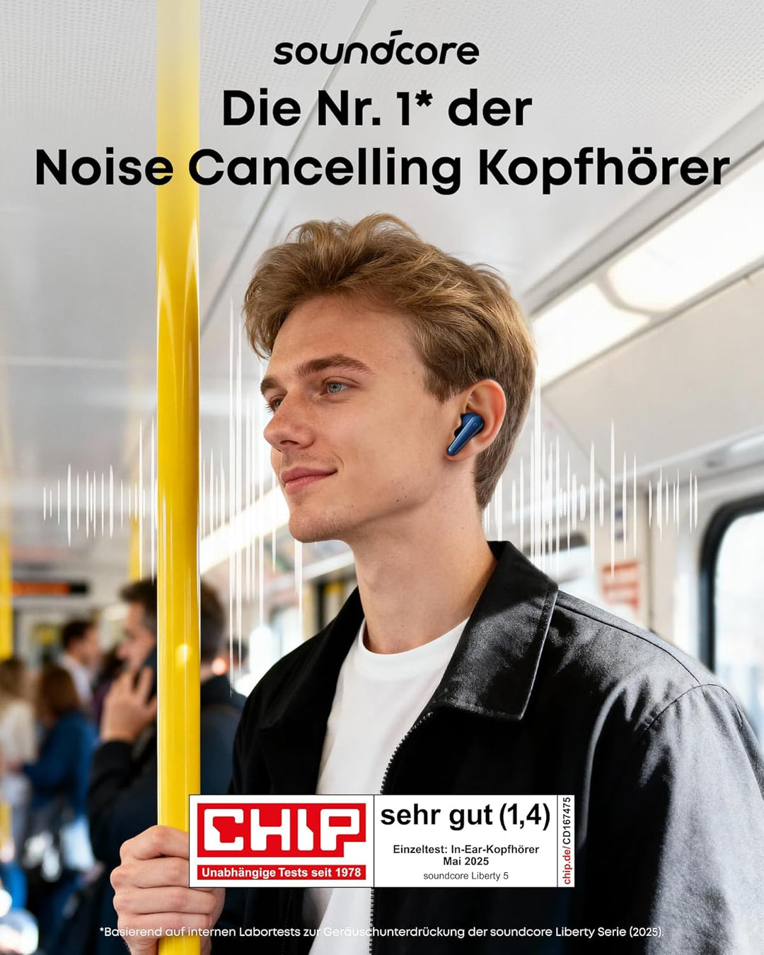 soundcore Liberty 5 by Anker, kabellose Noise Cancelling Earbuds, 2X stärkere Stimmreduktion, ANC in