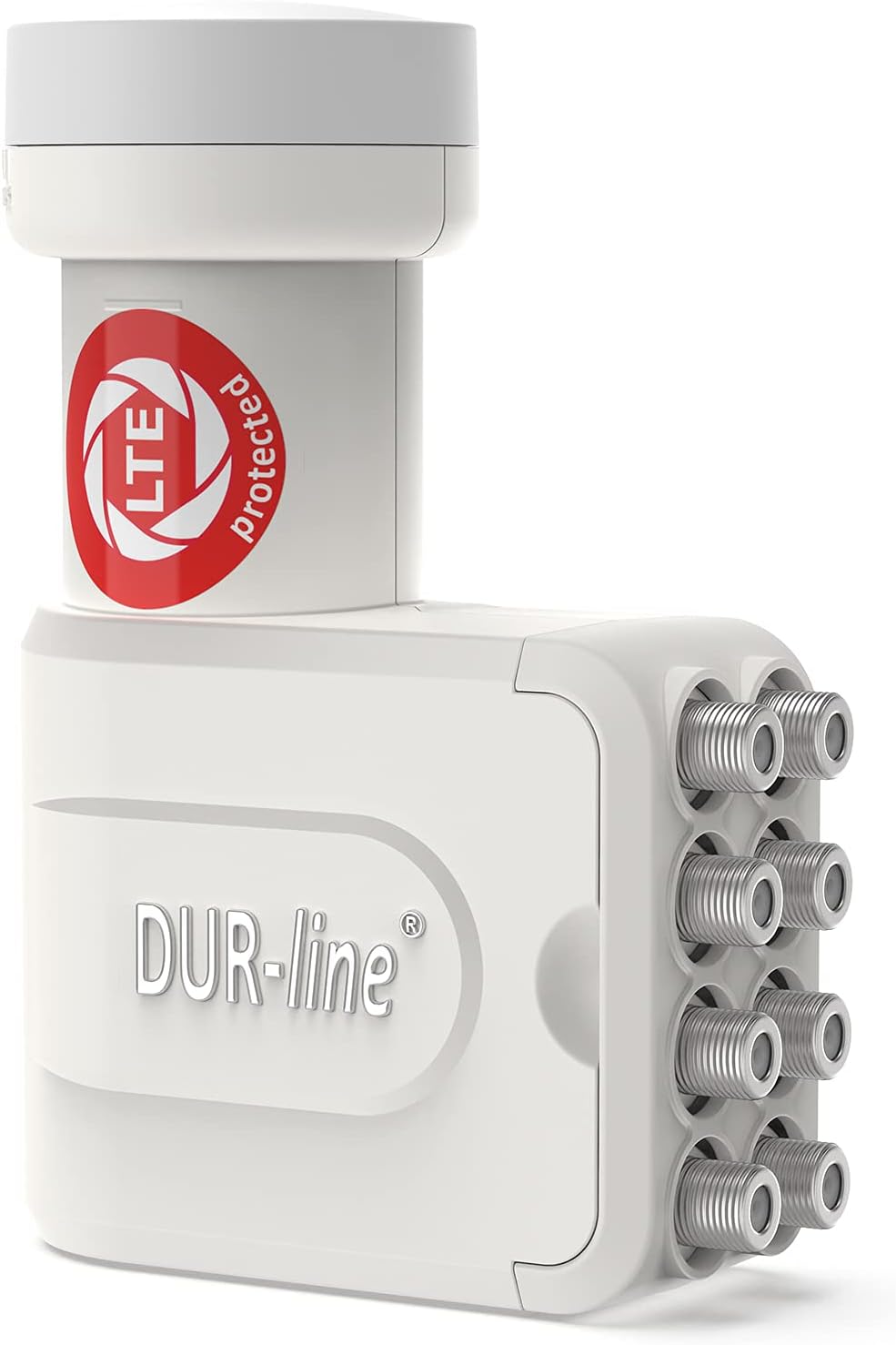 DUR-line +Ultra Octo LNB - 8 Teilnehmer weiss - mit LTE-Filter, 8-Fach, digital mit Wetterschutz, Fu