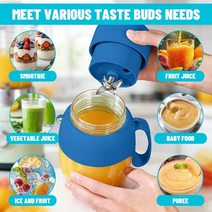 Tragbarer Mixer &amp; Smoothie Maker, 1000ML Grosser Mixer Smoothie Maker mit Trinköffnung &amp; Trageriemen