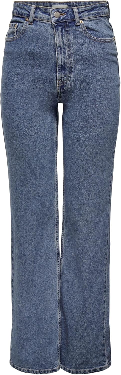 ONLY Damen Jeans 15235595 26W / 32L Medium Blue Denim, 26W / 32L Medium Blue Denim