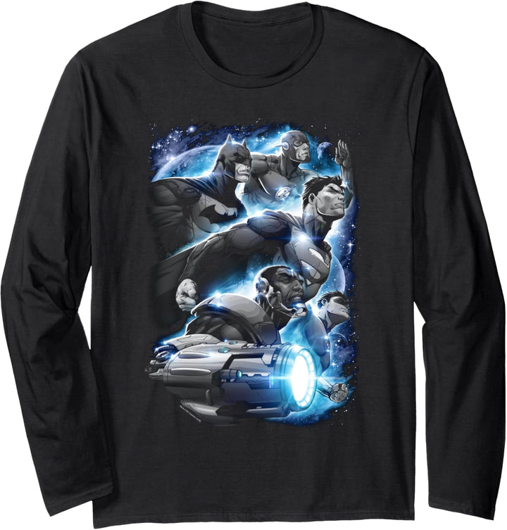 Justice League Atmospheric Black & White Langarmshirt
