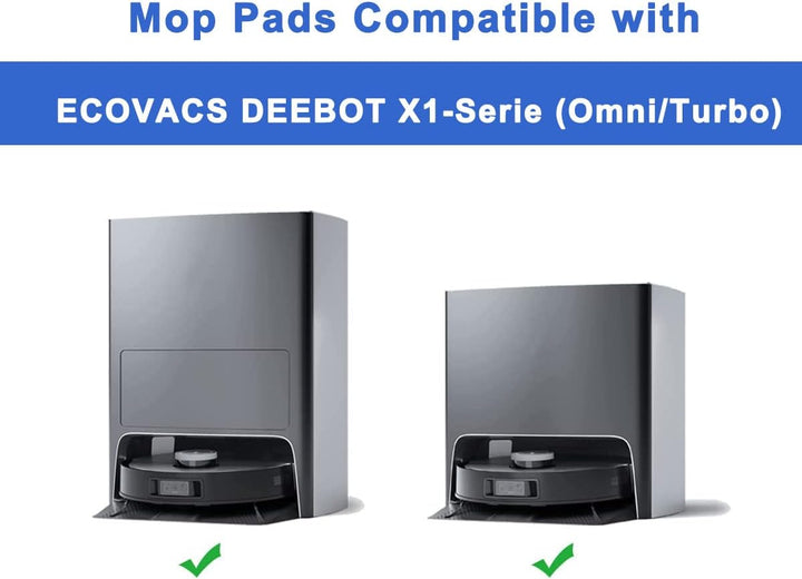 AiLomey 8 Stück Wischtücher Zubehör für Ecovacs Deebot X1 Omni / X1 e Omni / T20 Omni, Wischpads Ers