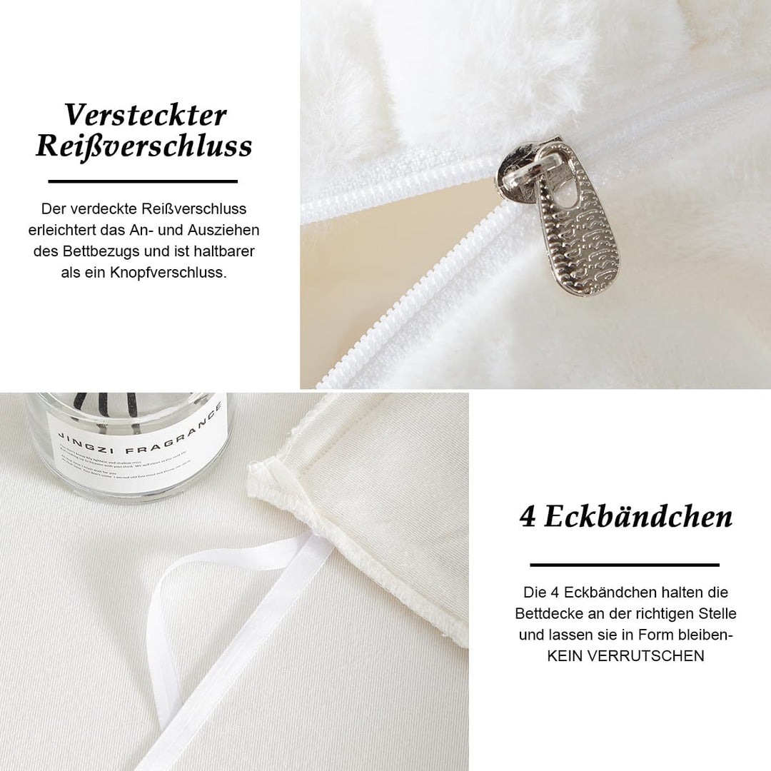 Lanqinglv Kissenbezug 40x80cm 2er Set Plüsch Biber Flanell Flauschig Zierkissenbezug Kissenhülle Dop