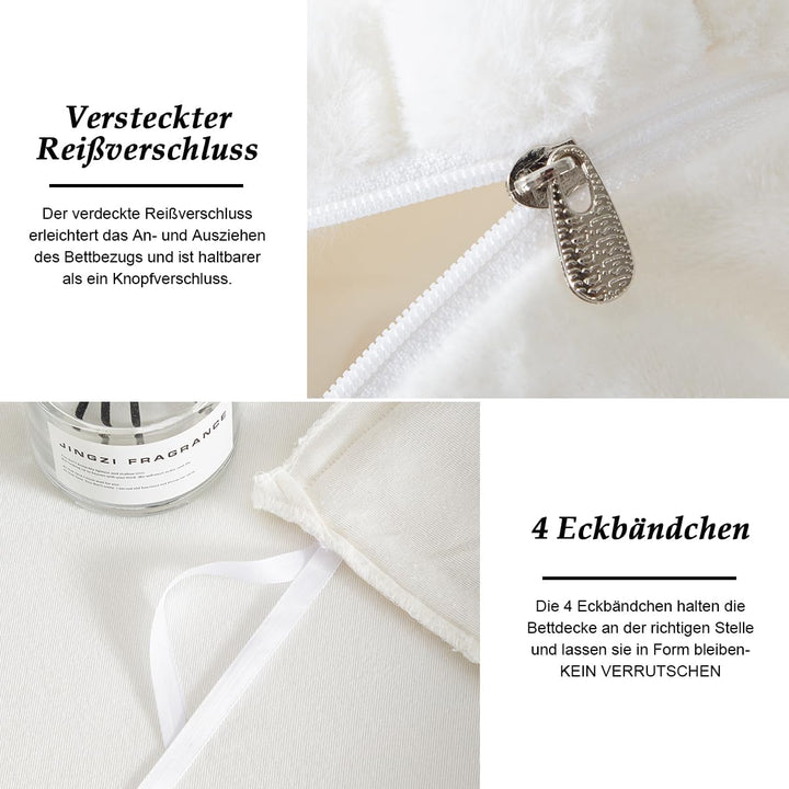 Lanqinglv Kissenbezug 40x80cm 2er Set Plüsch Biber Flanell Flauschig Zierkissenbezug Kissenhülle Dop