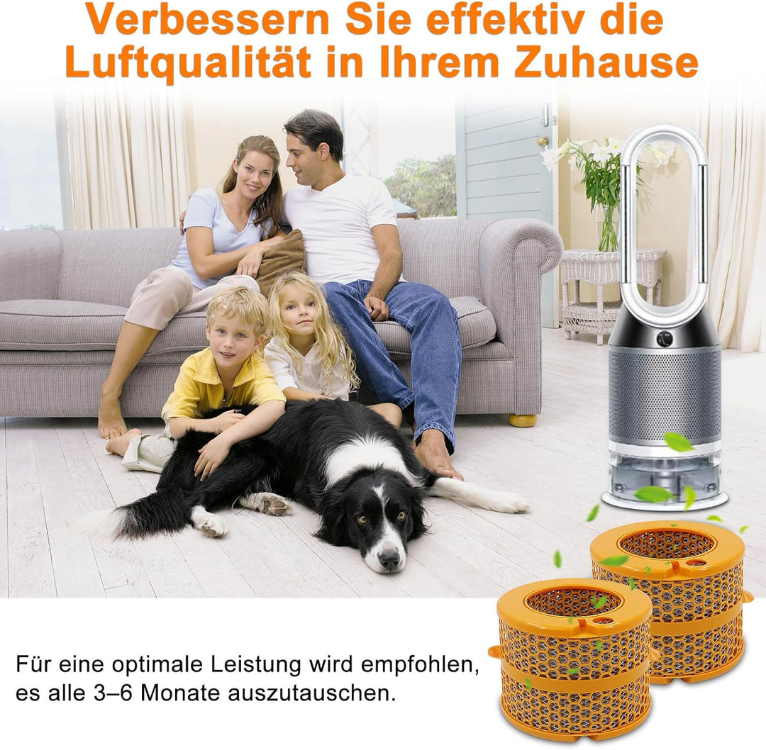Luftreiniger Kohlefilter Kompatibel mit Dyson PH04 PH03 PH02 PH01 PH3A Ersatzfilter, Verdunster 9707