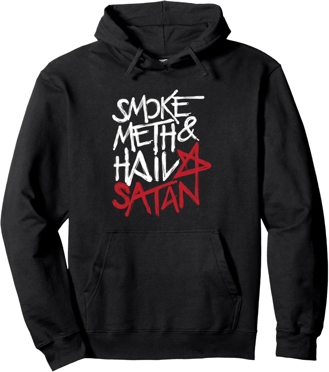 Smoke Meth Hagel Satan Geschenk Okkult satanischen Teufel Pullover Hoodie