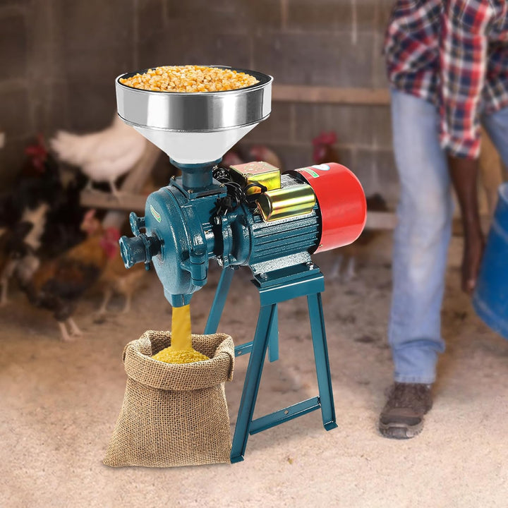 2200W 220V Getreidemühle, Elektrische Getreidemühle, Getreidemühle Mühle Nussmühle mit Trichter, Kom