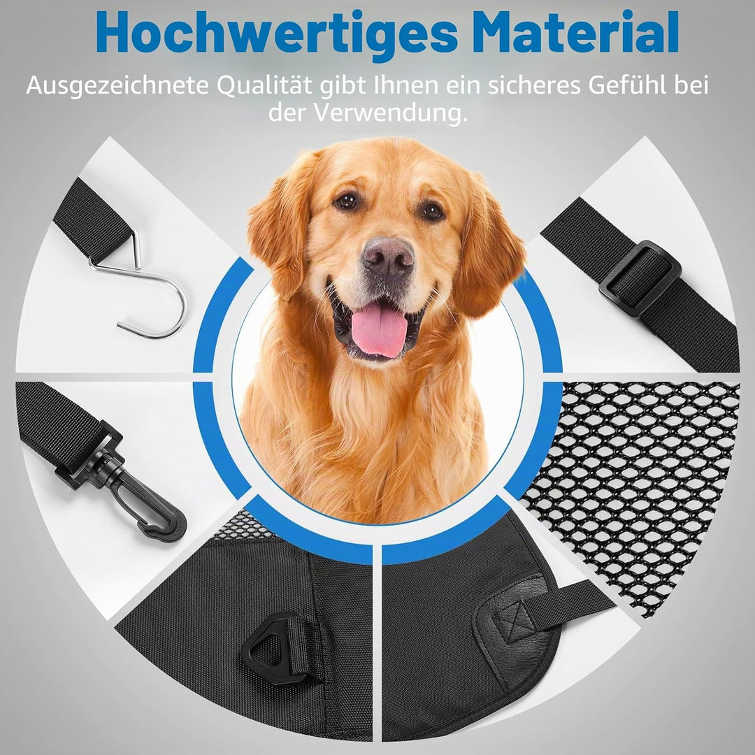 Wellbro Hunde Auto Rücksitz Barriere Gepolstert und Langlebig Nylon Netz Haustier Barriere Fahrzeug