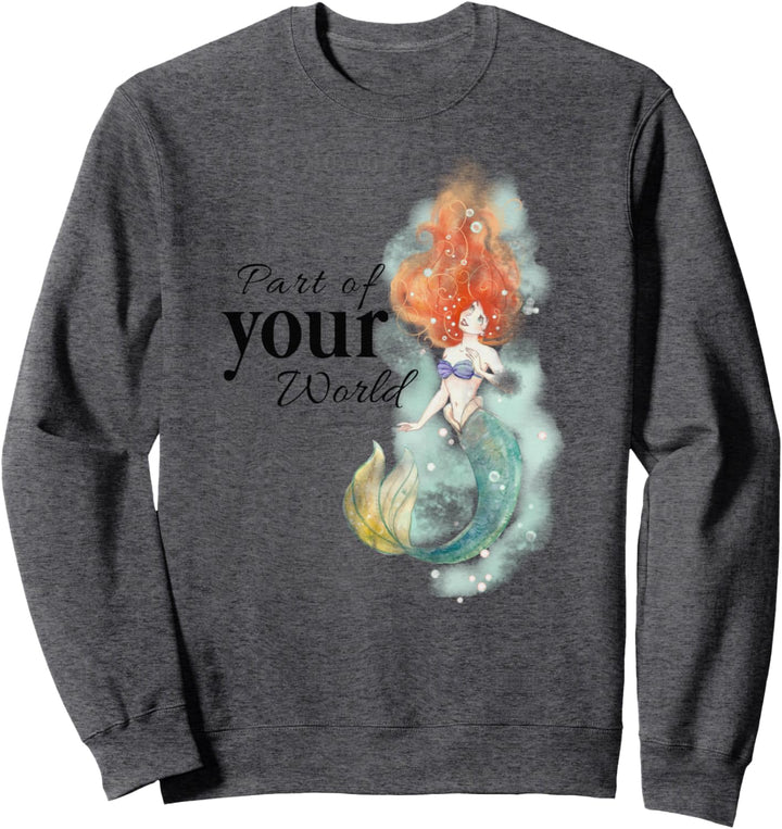 Disney Little Mermaid Ariel Your World Watercolor Sweatshirt