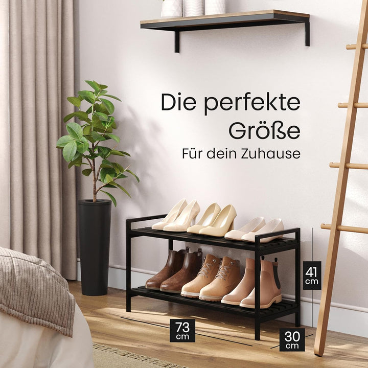 Schuhregal platzsparend, Design Schuhregal, Schuhorganizer, Schuhaufbewahrung für Eingangsbereich, F
