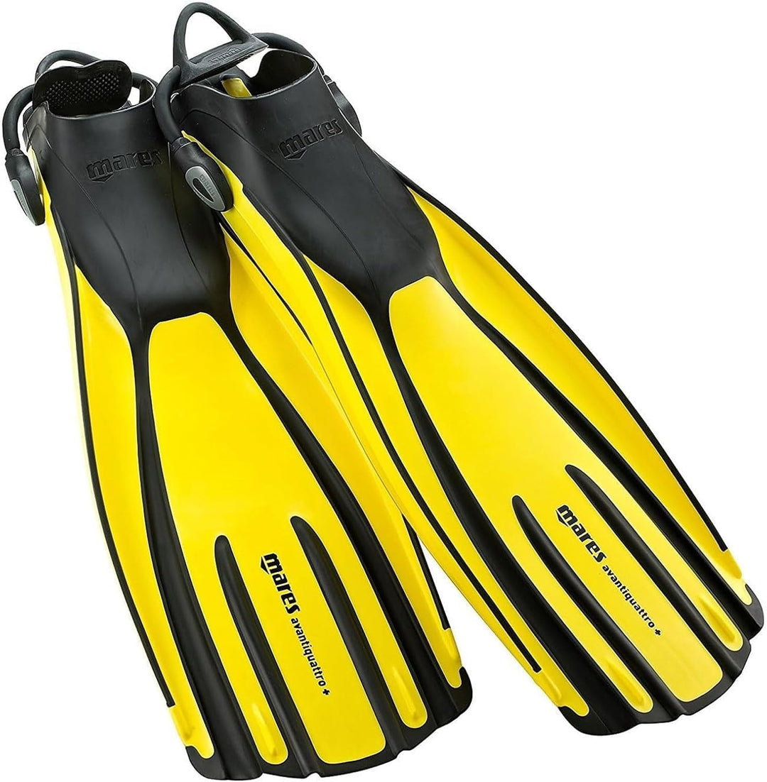 Mares Fins Avanti Quattro + Flossen Mit Riemen XL Gelb, XL Gelb