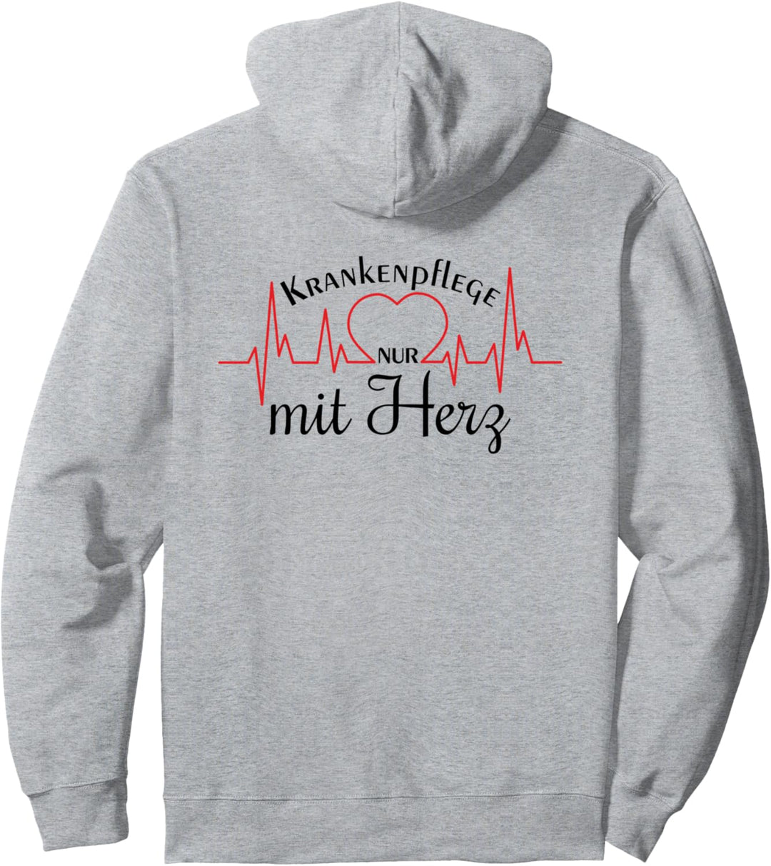 Herzkurve - Krankenpflege nur mit Herz 1 - Fan Fun Pullover Hoodie